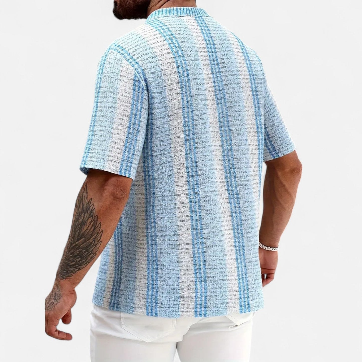Men's Striped Shirt – Lightweight Button-Up