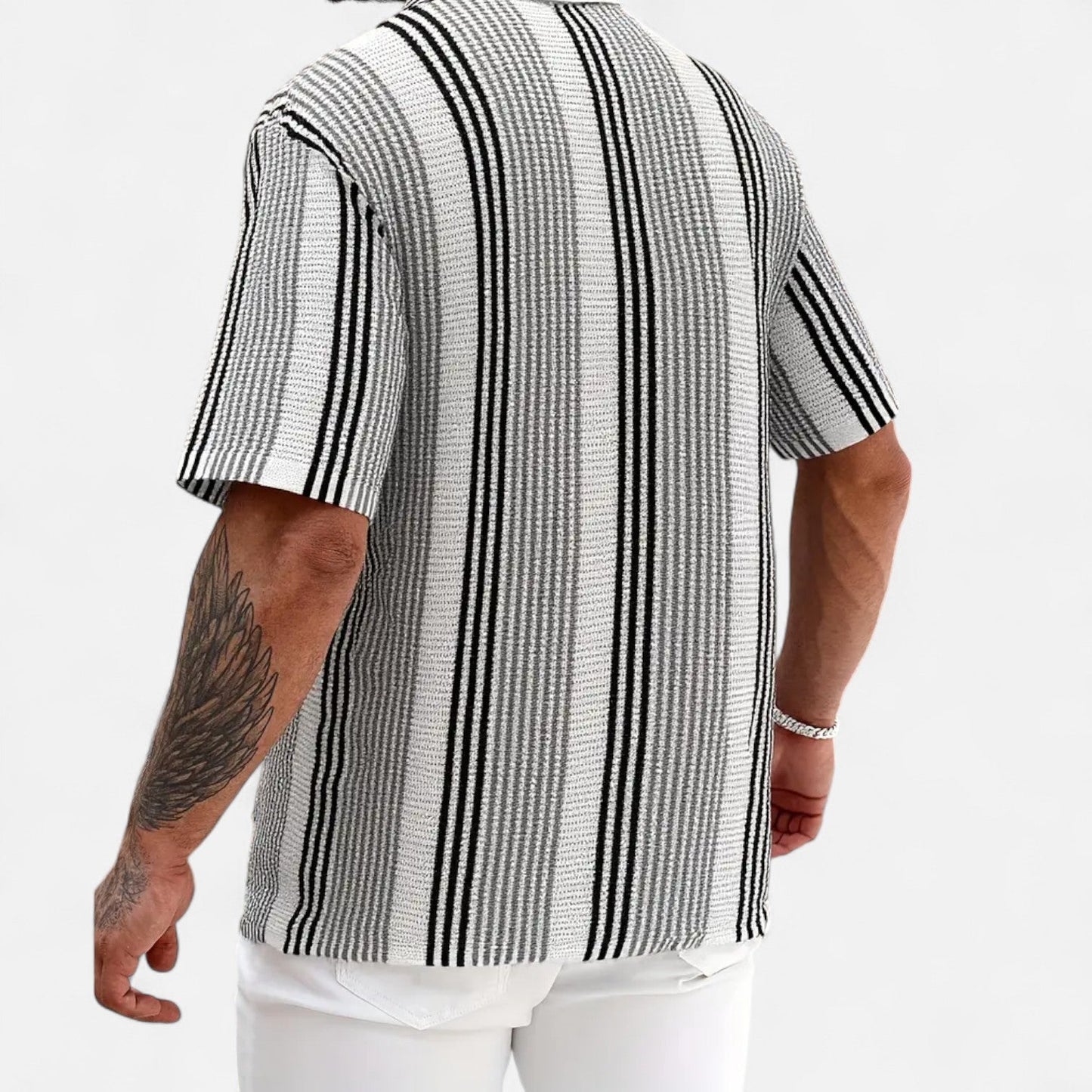 Men's Striped Shirt – Lightweight Button-Up
