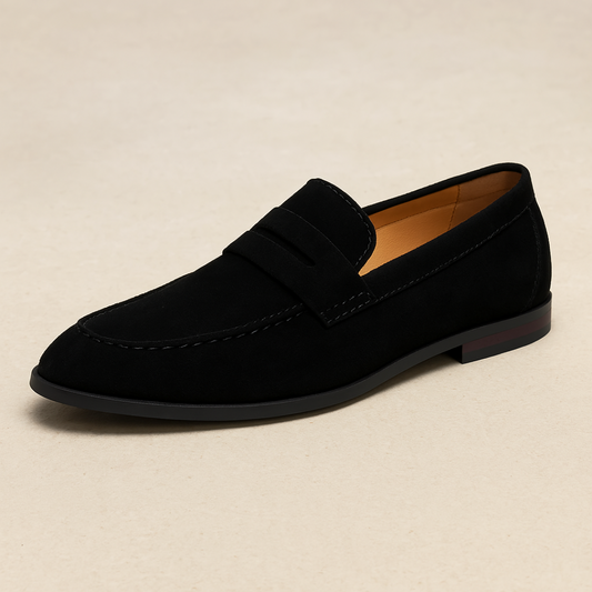 Men's Suede Penny Loafers