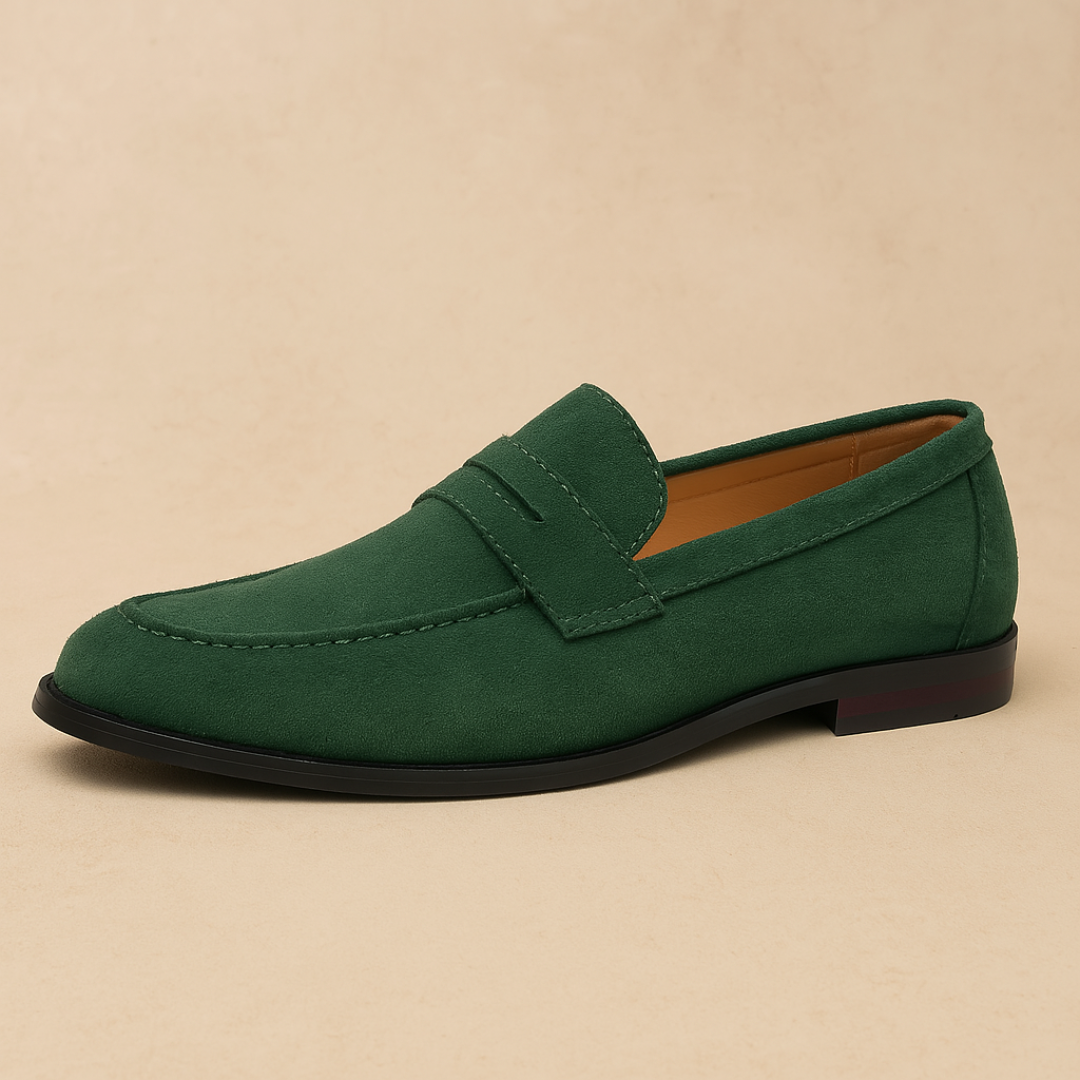 Men's Suede Penny Loafers