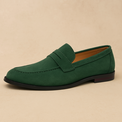 Men's Suede Penny Loafers