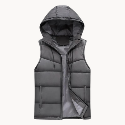 Men's Hooded Bodywarmer for Layering and Warmth