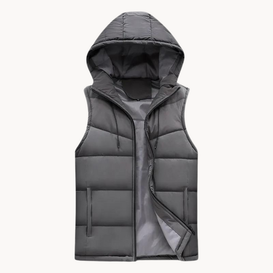 Men's Hooded Bodywarmer for Layering and Warmth