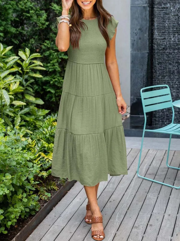 Women's Layered Maxi Dress for Effortless Summer Elegance
