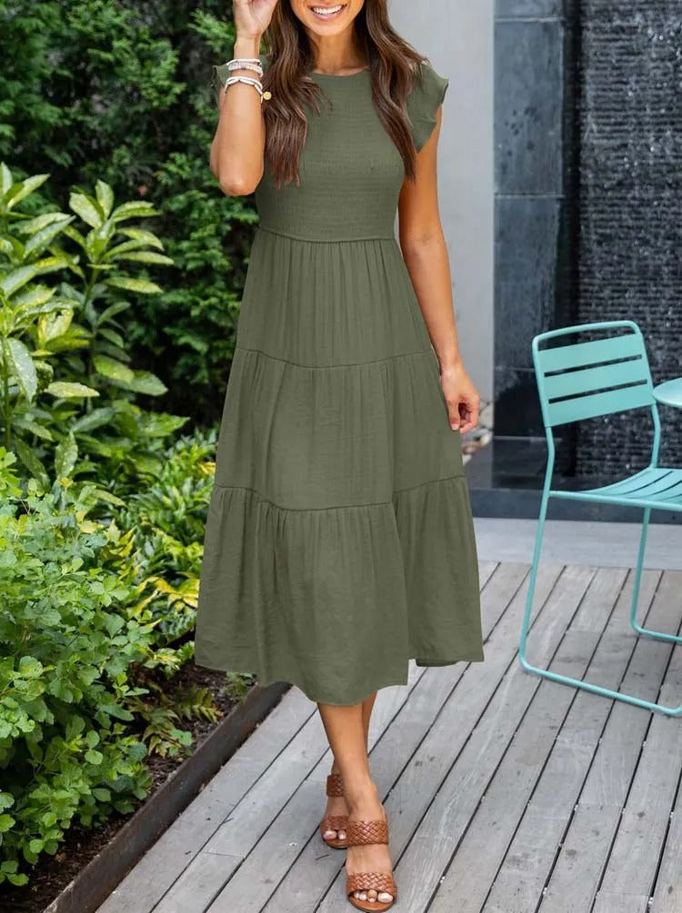 Women's Layered Maxi Dress for Effortless Summer Elegance