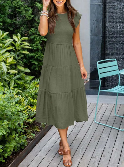 Women's Layered Maxi Dress for Effortless Summer Elegance