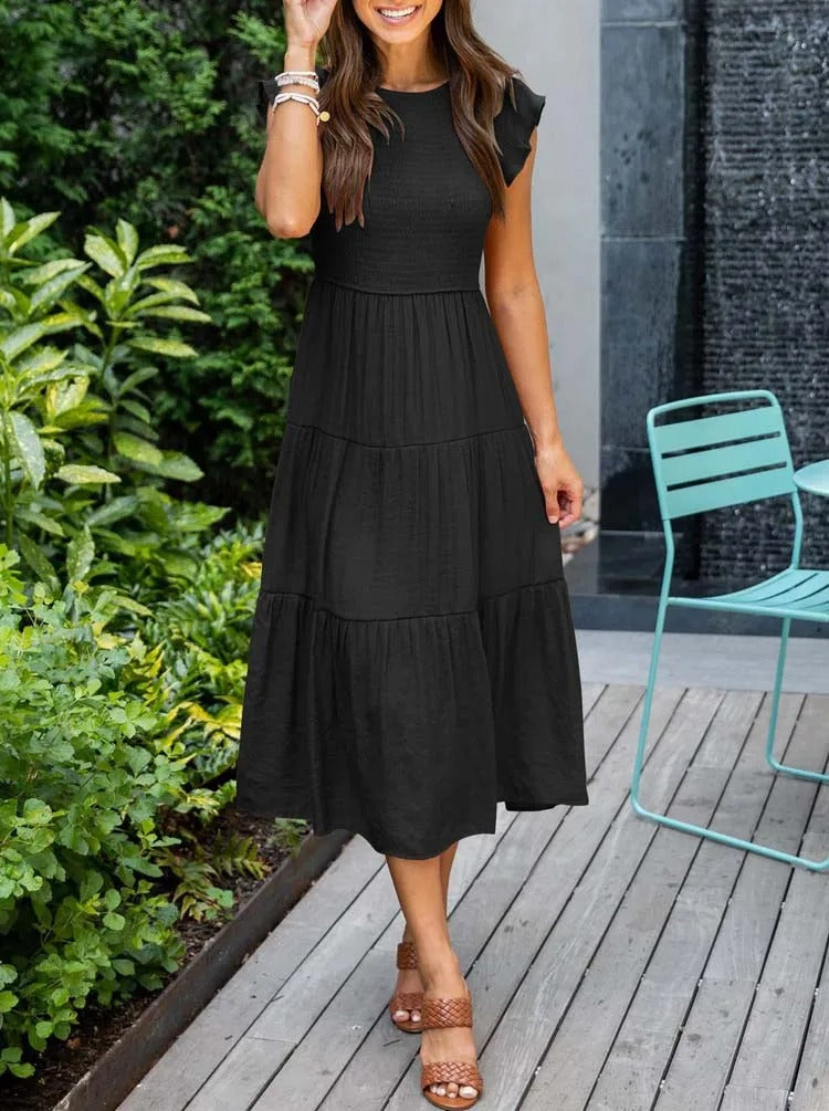 Women's Layered Maxi Dress for Effortless Summer Elegance