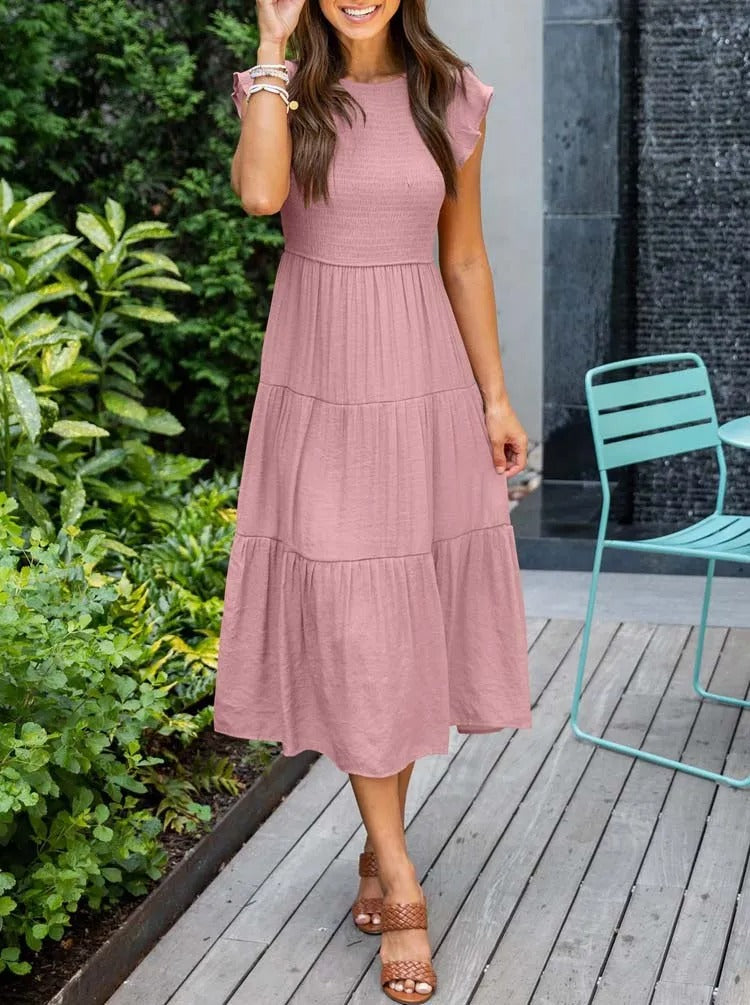 Women's Layered Maxi Dress for Effortless Summer Elegance