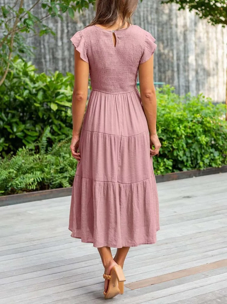 Women's Layered Maxi Dress for Effortless Summer Elegance
