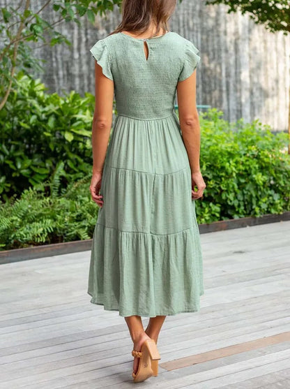 Women's Layered Maxi Dress for Effortless Summer Elegance