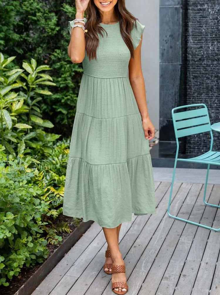 Women's Layered Maxi Dress for Effortless Summer Elegance