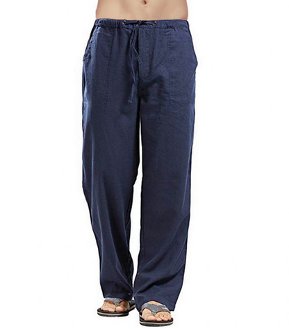Men's Linen Trousers – Wide Leg Fit