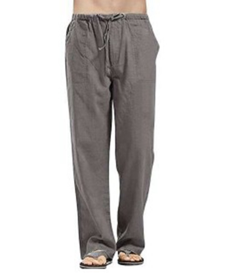 Men's Linen Trousers – Wide Leg Fit
