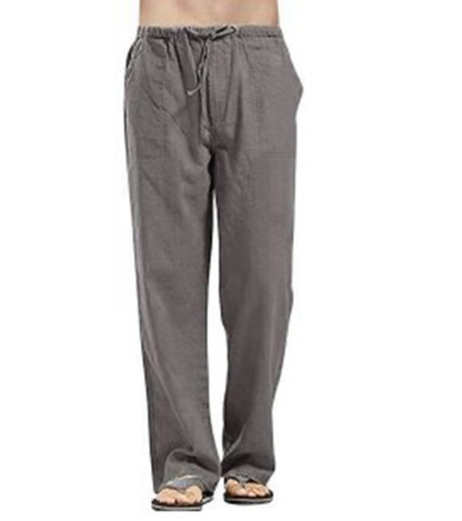 Men's Linen Trousers – Wide Leg Fit