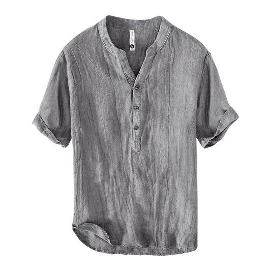 Men's Linen Shirt Short Sleeve – Lightweight Summer Casual