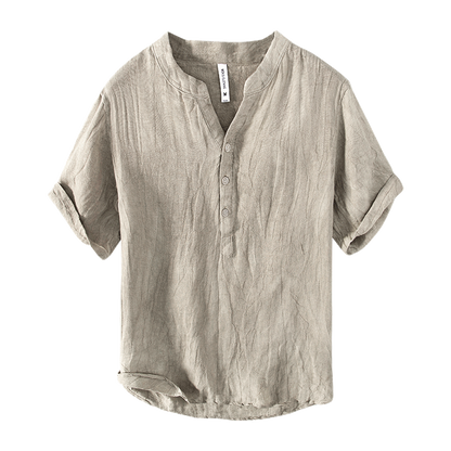 Men's Linen Shirt Short Sleeve – Lightweight Summer Casual