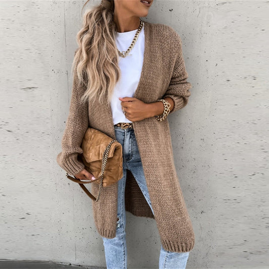 Women's Long Cardigan Knit Sweater