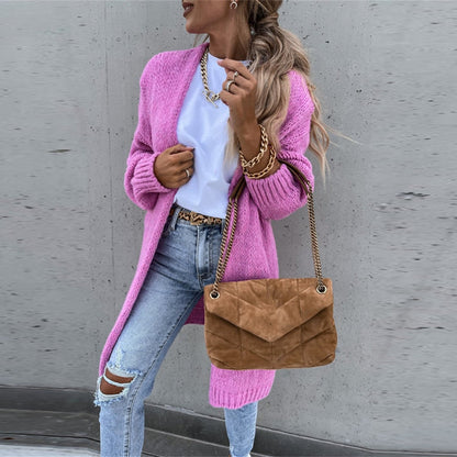 Women's Long Cardigan Knit Sweater