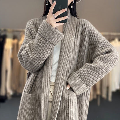 Women's Long Knitted Cardigan