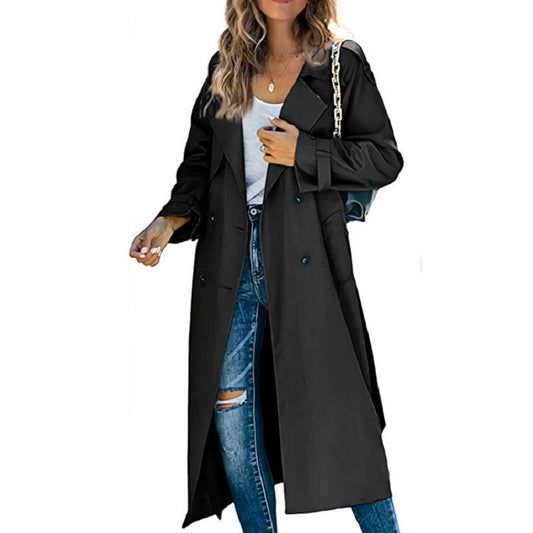 Women's Lightweight Long Trench Coat