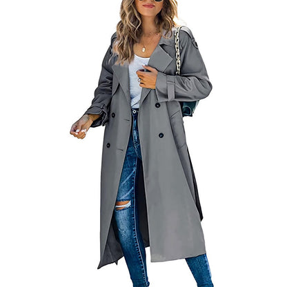 Women's Lightweight Long Trench Coat