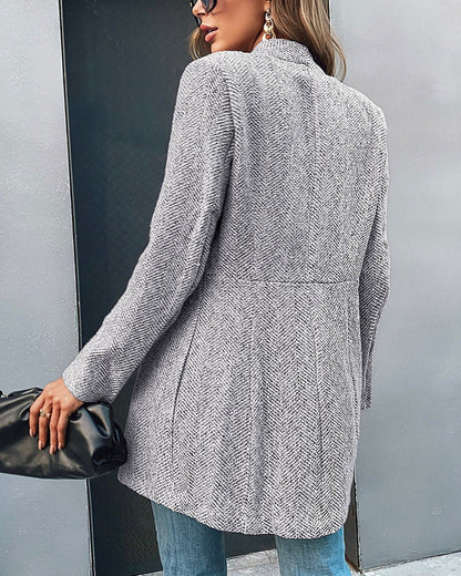 Women's Wool Long Blazer Vest