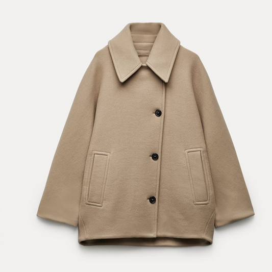 Women's Oversized Wool Coat for Winter