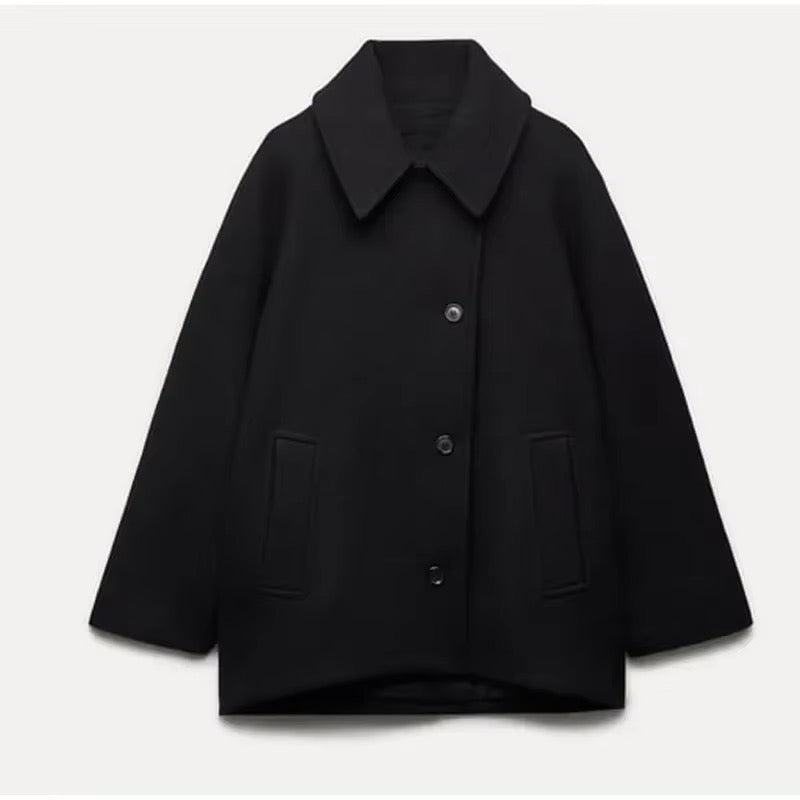 Women's Oversized Wool Coat for Winter