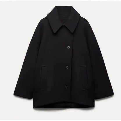 Women's Oversized Wool Coat for Winter