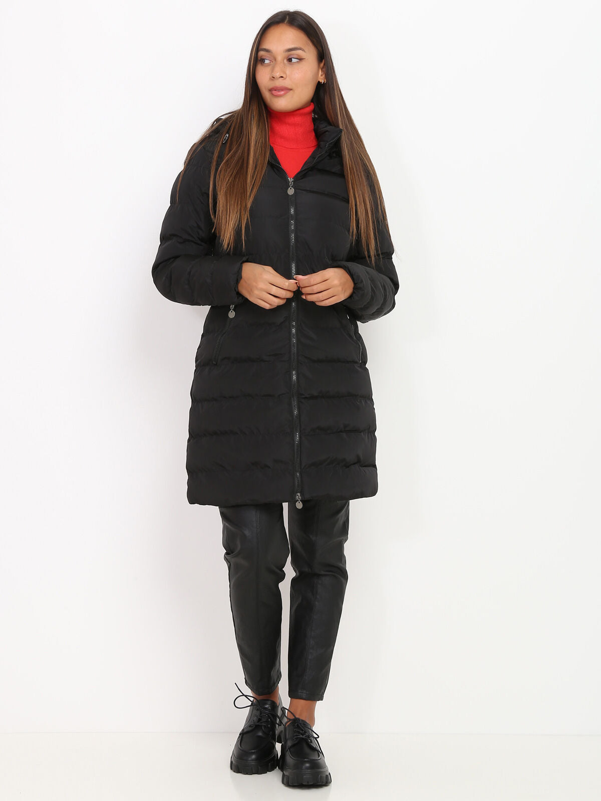 Women's Padded Winter Coat with Hood