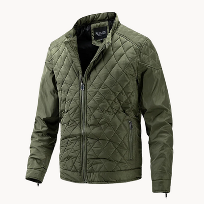 Men's Quilted Biker Jacket for Cold Weather Style