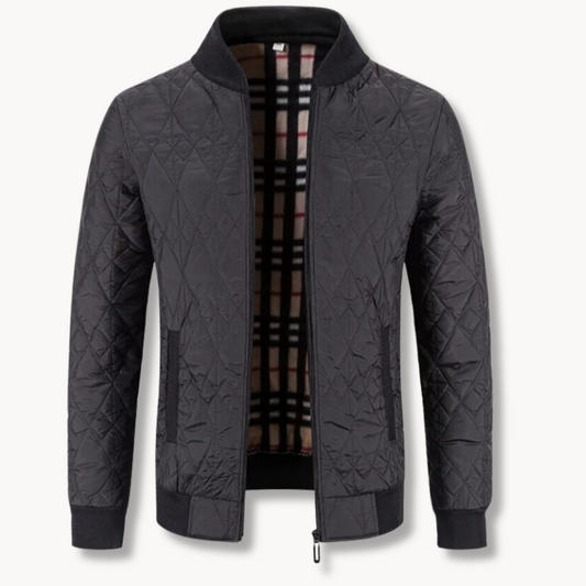 Men's Quilted Jacket with Fleece Lining
