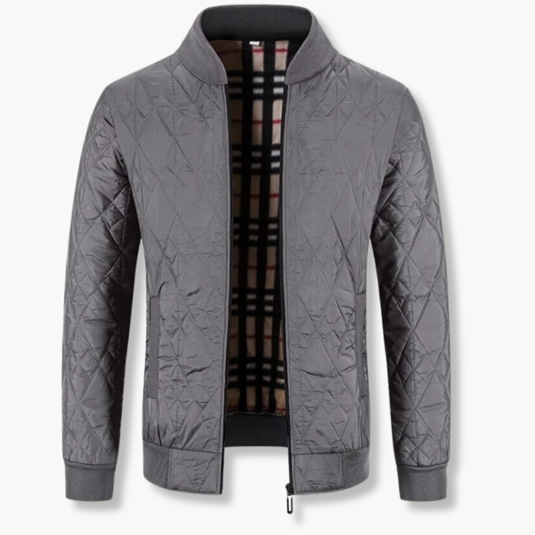 Men's Quilted Jacket with Fleece Lining