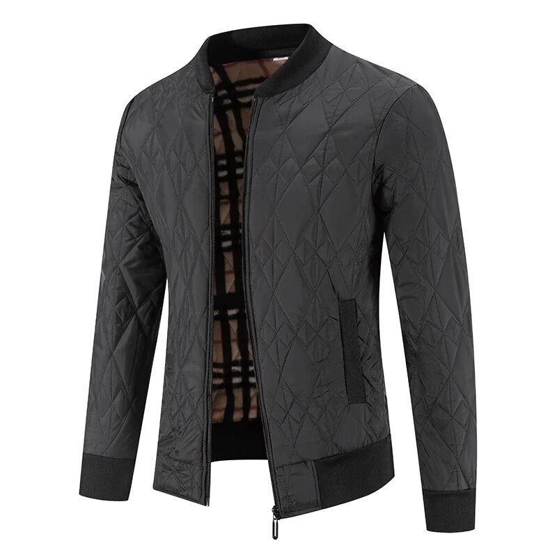 Men's Quilted Jacket with Fleece Lining