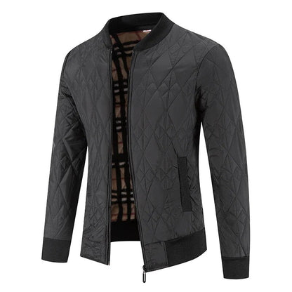 Men's Quilted Jacket with Fleece Lining