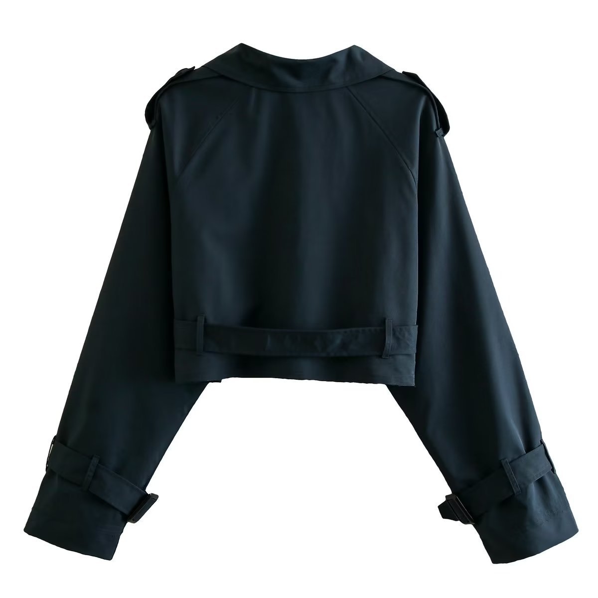 Women's Short Trench Coat for Transitional Seasons