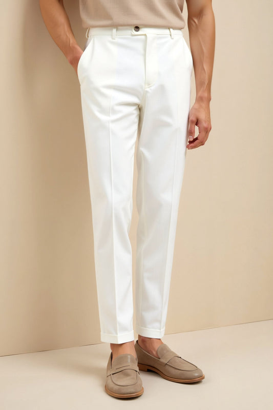 Women's Slim Ankle Trousers with Functional Pockets