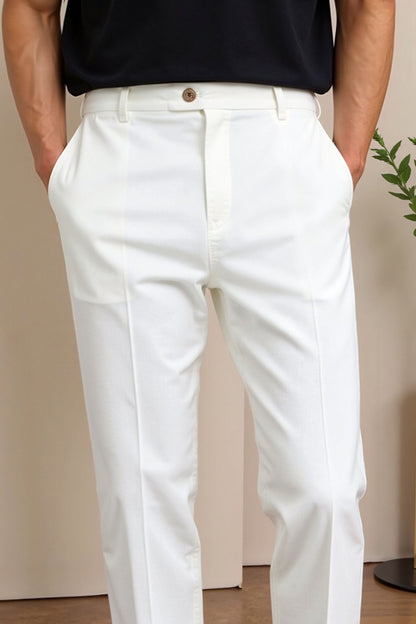 Women's Slim Ankle Trousers with Functional Pockets