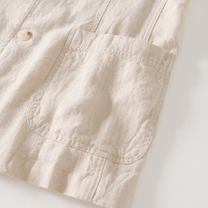 Men's Vintage Linen Jacket – Lightweight Blazer