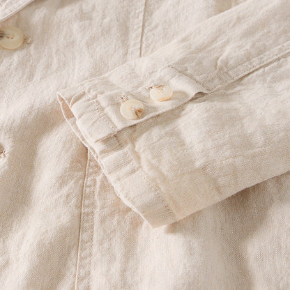 Men's Vintage Linen Jacket – Lightweight Blazer