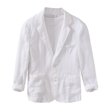 Men's Vintage Linen Jacket – Lightweight Blazer