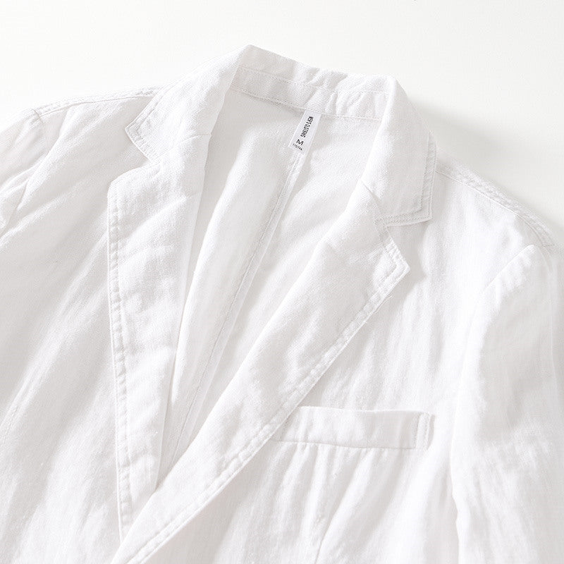 Men's Vintage Linen Jacket – Lightweight Blazer