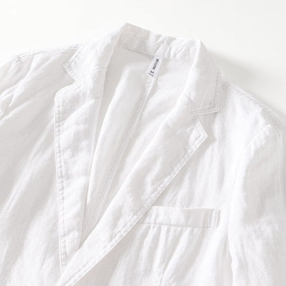 Men's Vintage Linen Jacket – Lightweight Blazer