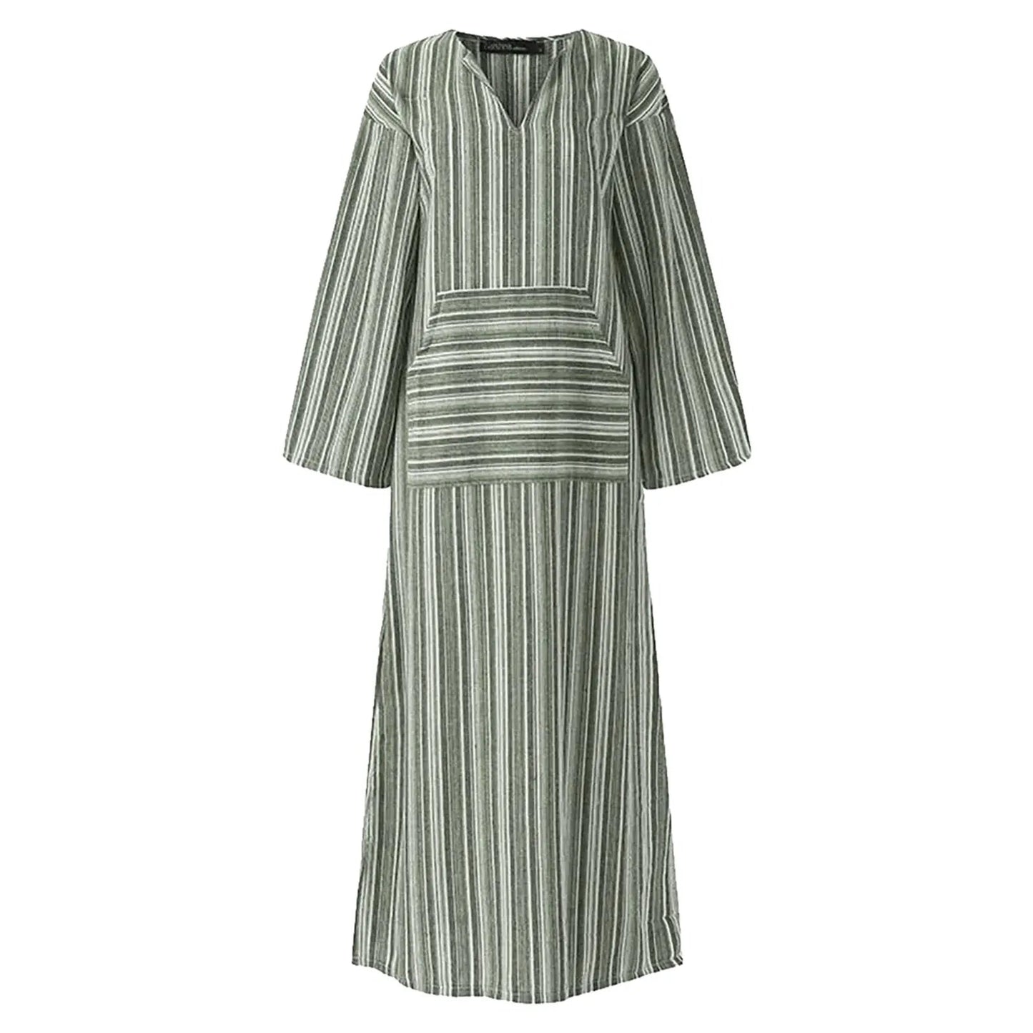 Women's Vintage Striped Maxi Dress